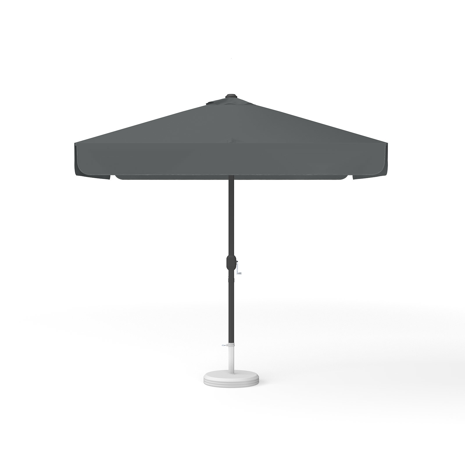 Parasol anthracite, square, 250 x 250 cm with crank, solid color