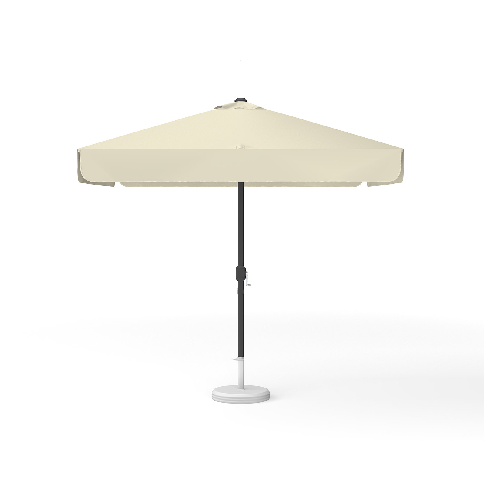 Parasol beige, square, 250 x 250 cm with crank, solid color