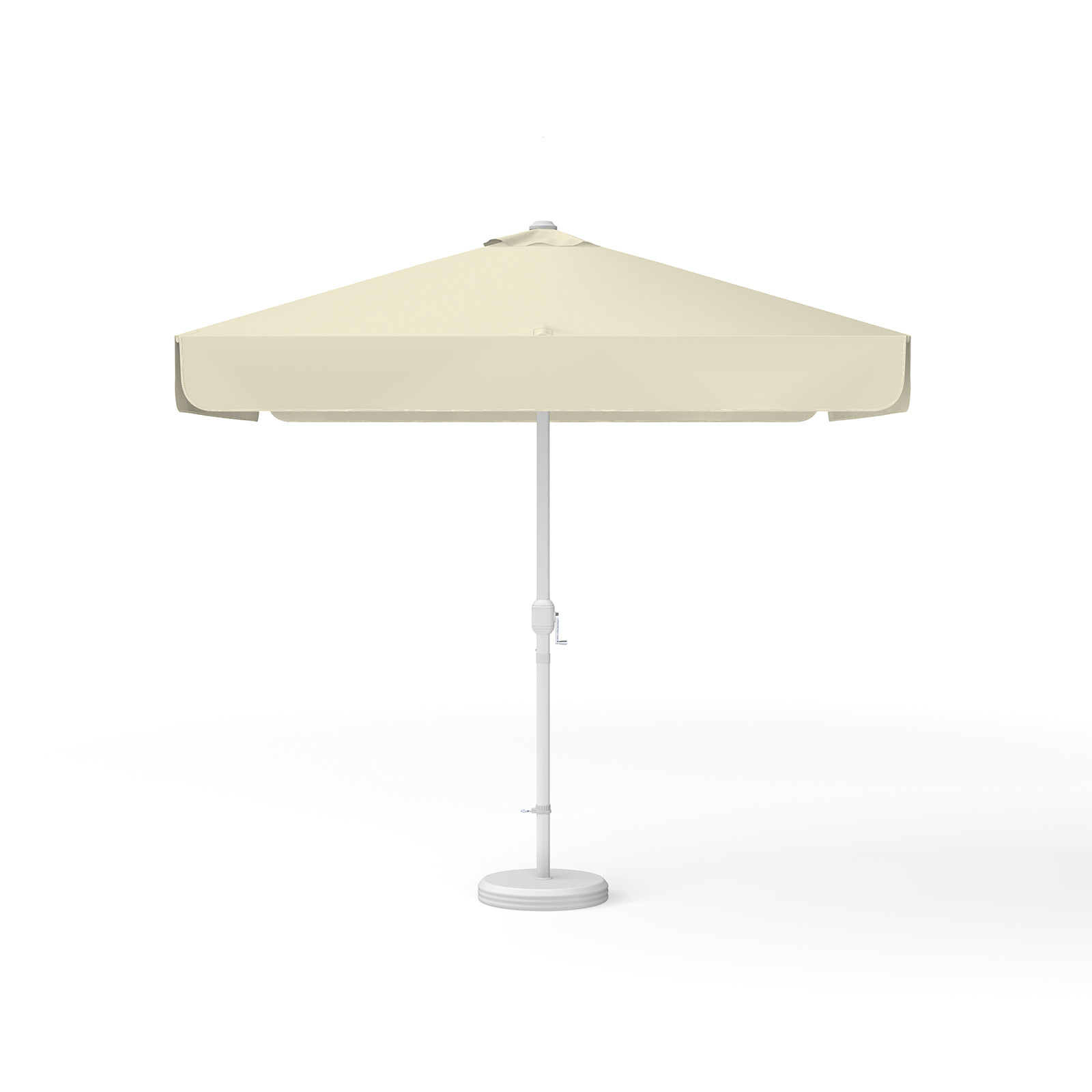 Parasol beige, square, 250 x 250 cm with crank, solid color