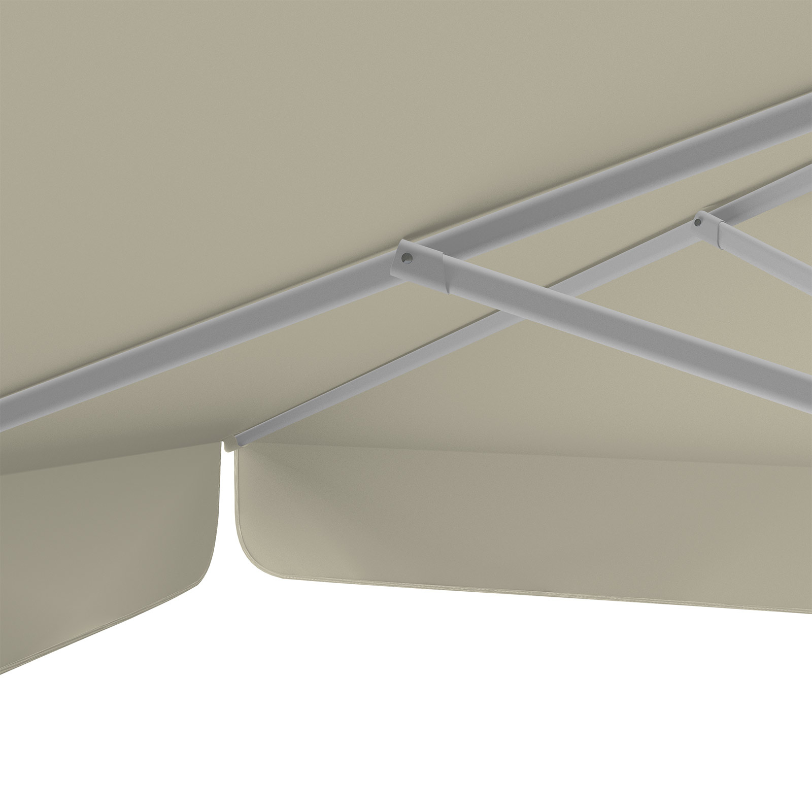 Parasol beige, 250 x 250 cm, sturdy ribs