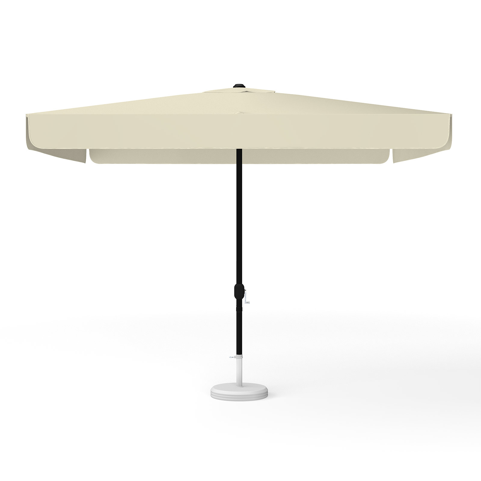 Parasol beige, square, 300 x 300 cm with crank, solid color
