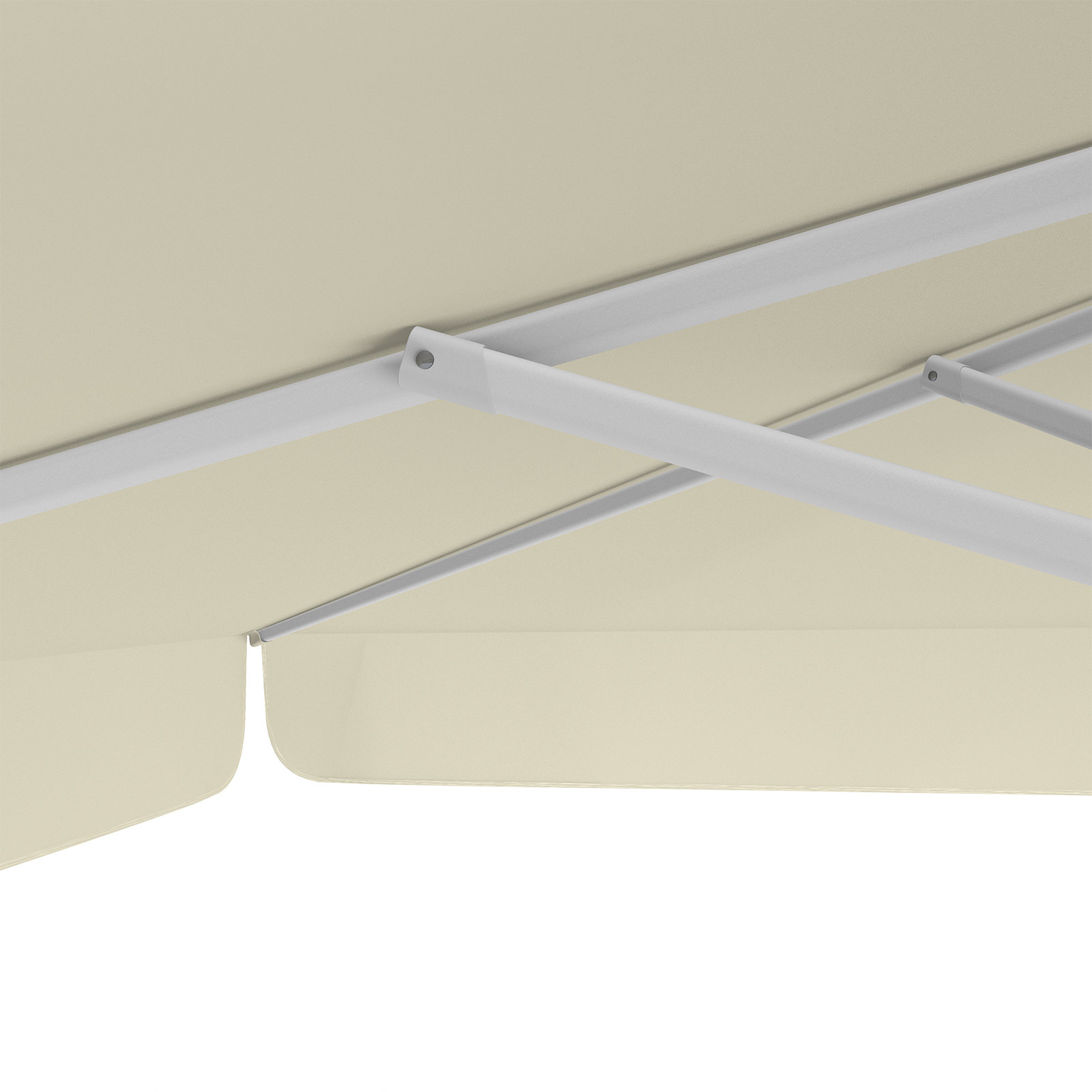 Parasol beige, 300 x 300 cm, sturdy ribs