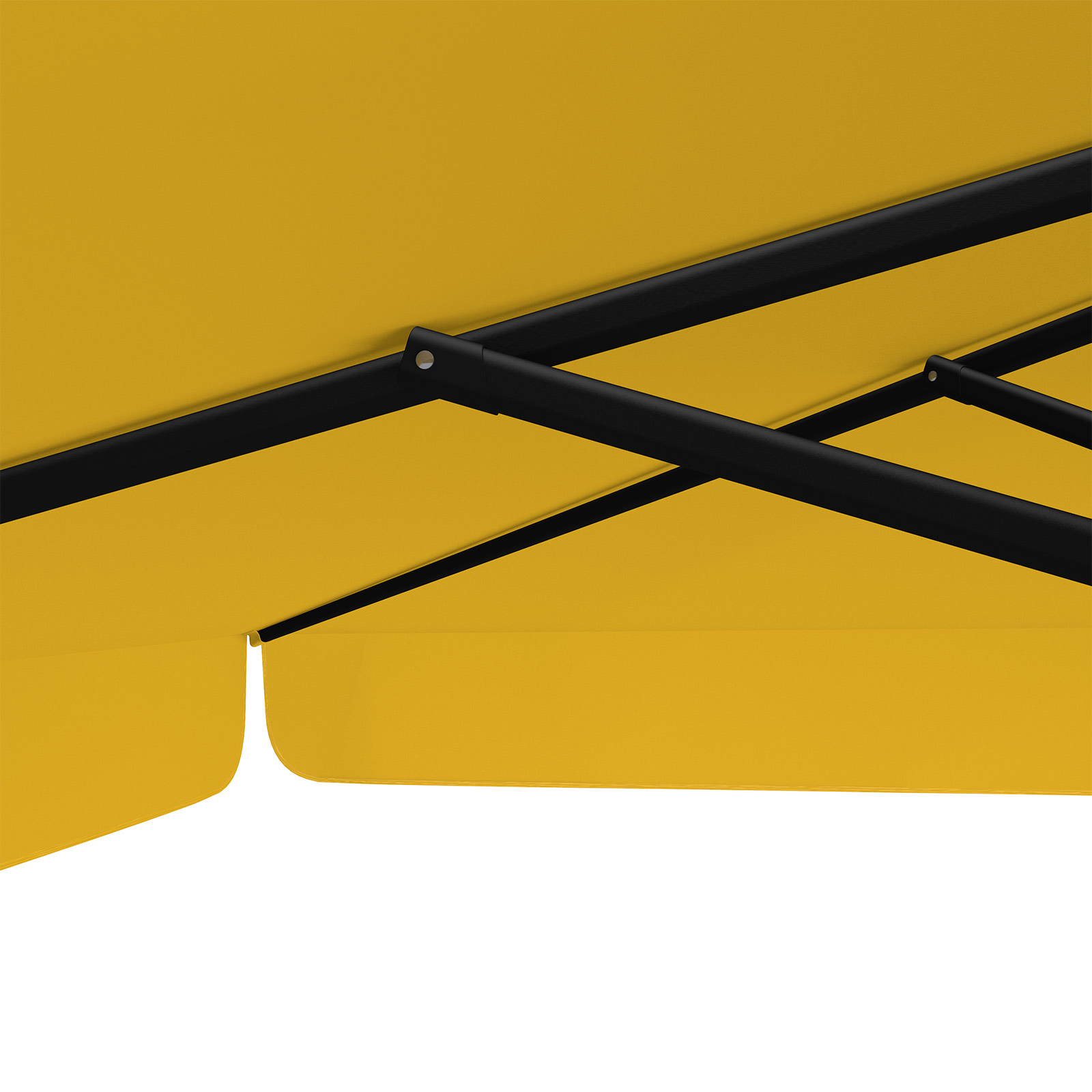 Orange parasol, 300 x 300 cm, sturdy ribs