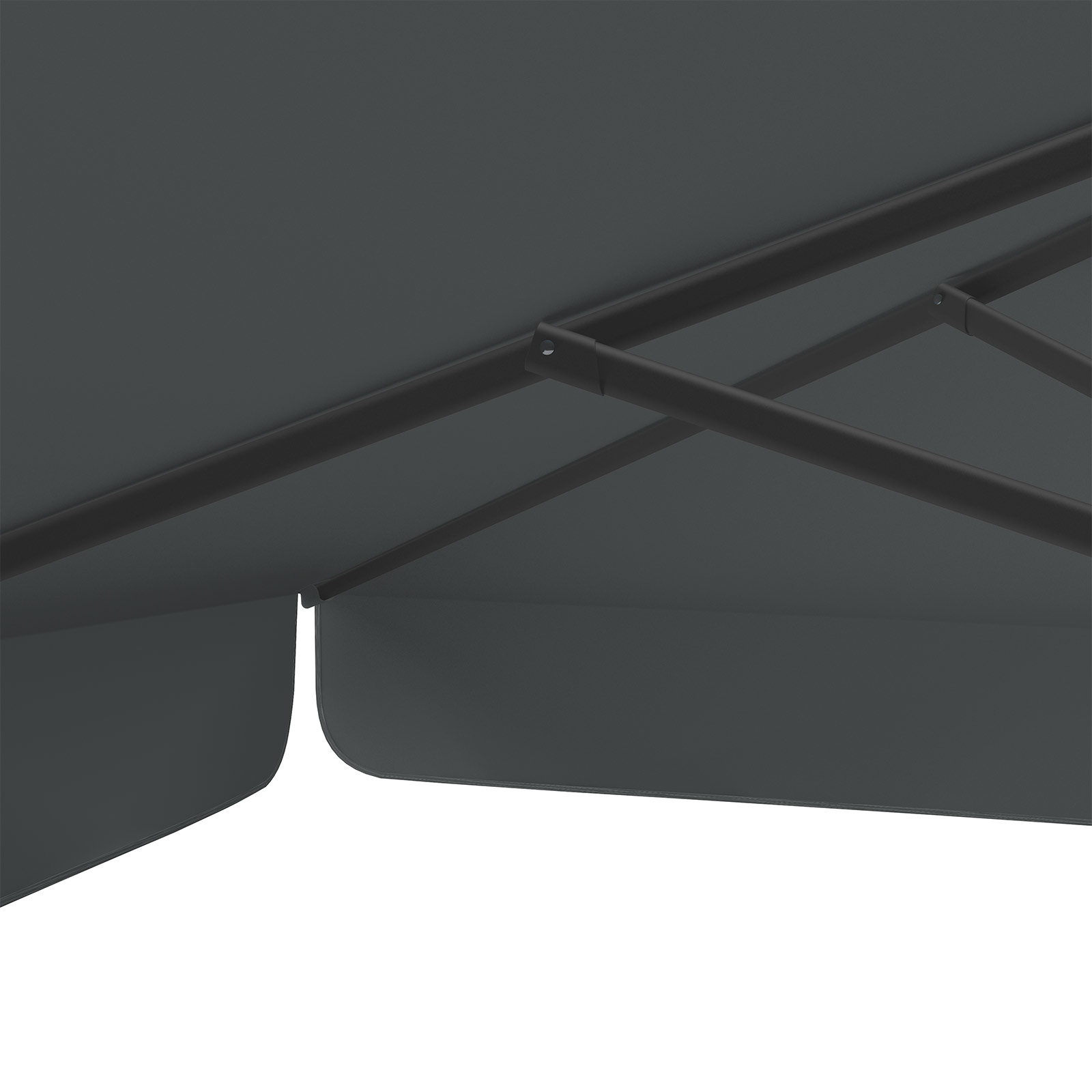 Parasol anthracite, 250 x 250 cm, robust struts