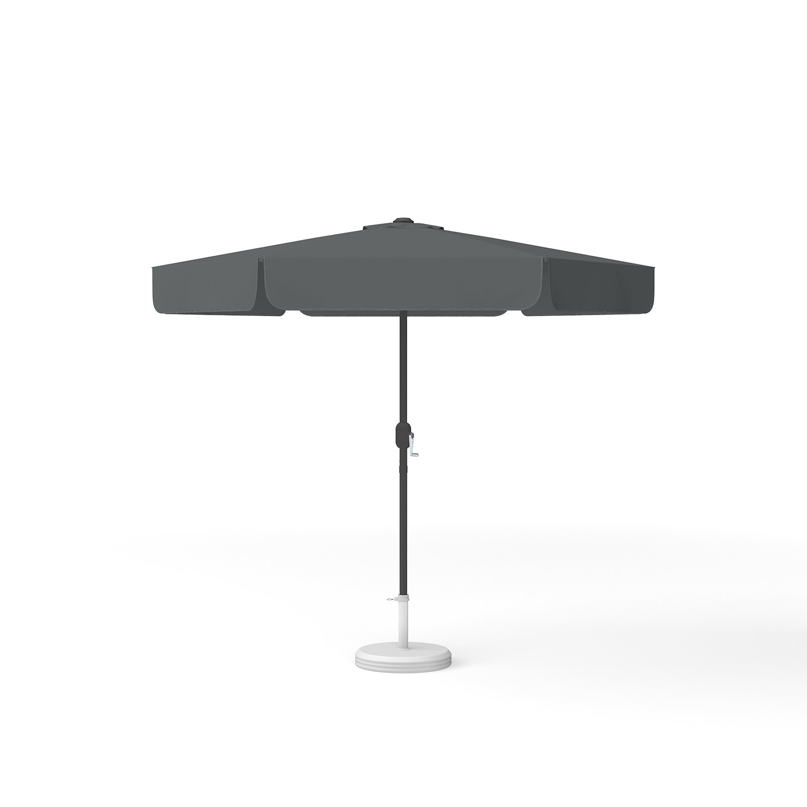 Parasol anthracite, round, ø 250 cm with crank, solid color
