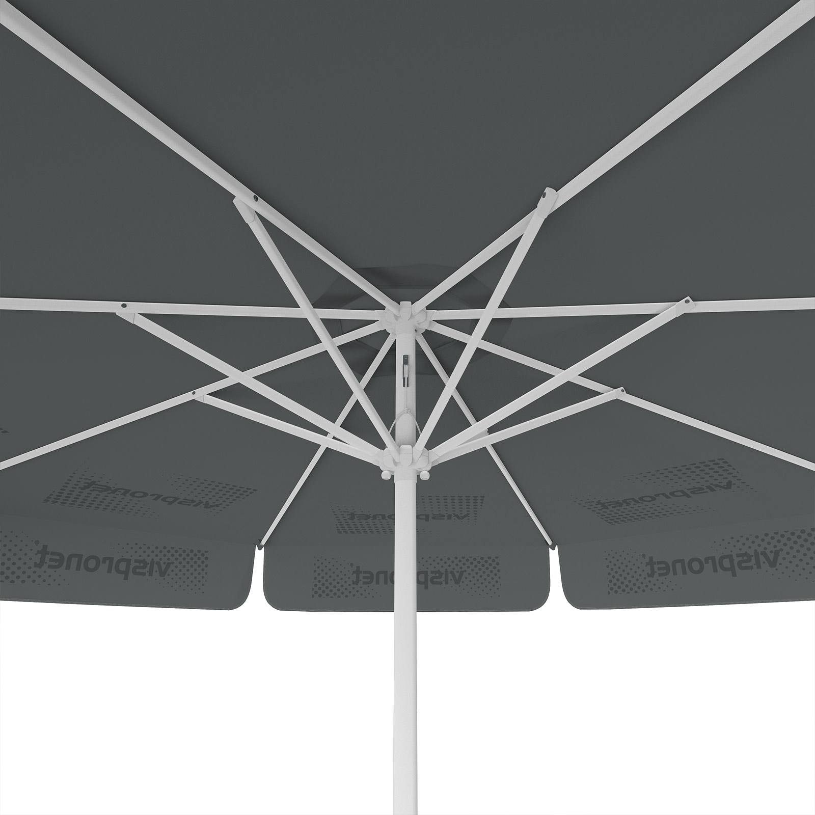 Parasol with logo print, ø 300 cm, view from below