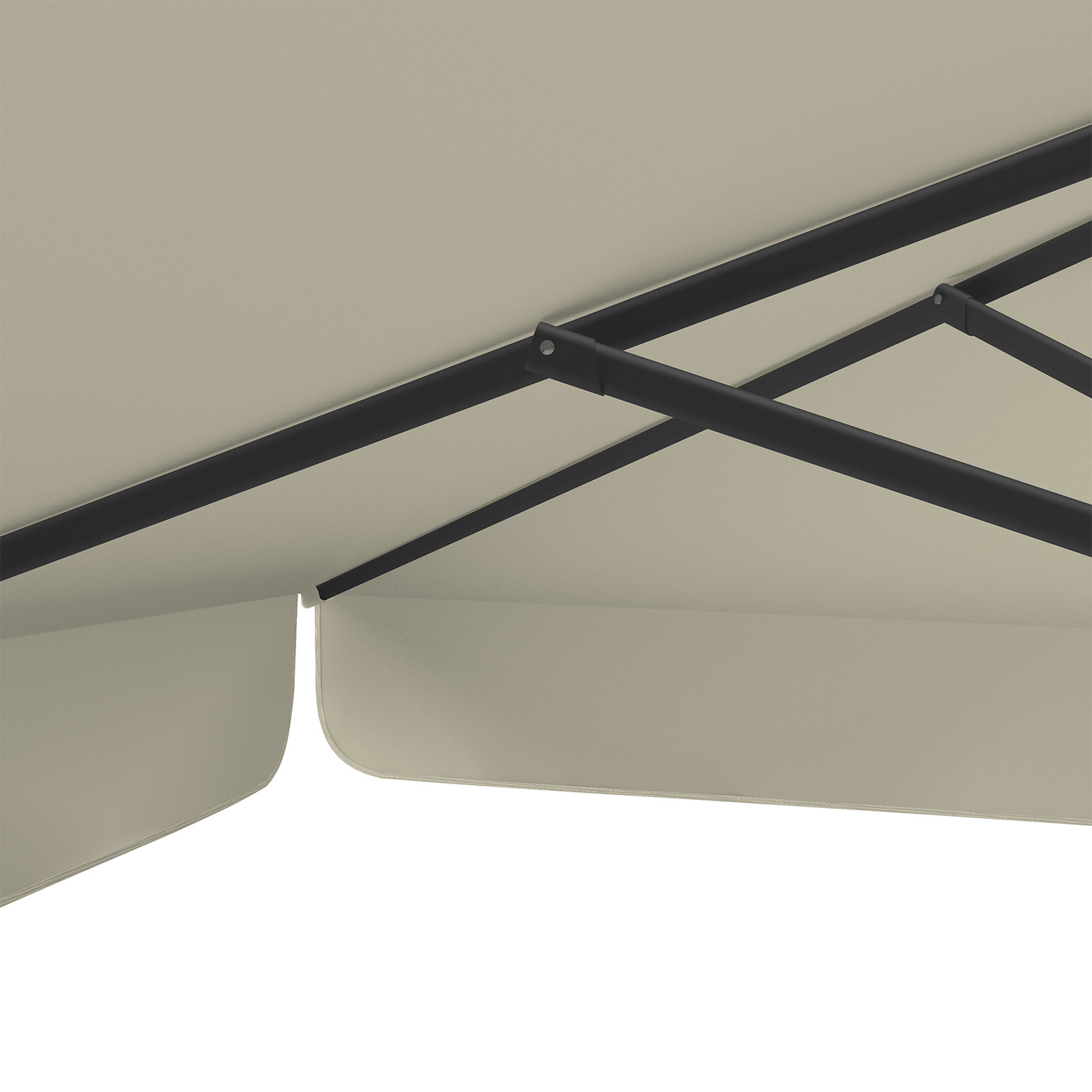 Parasol beige, 250 x 250 cm, sturdy ribs