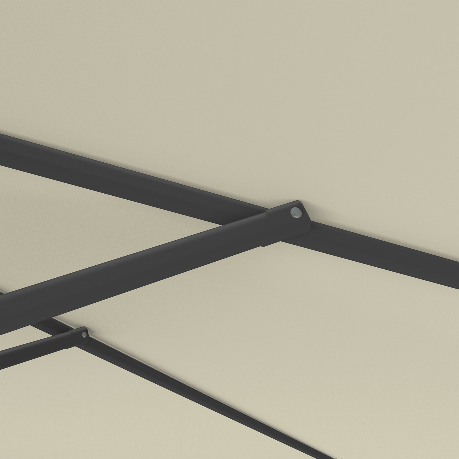 Parasol beige, ø 300 cm, robust ribs