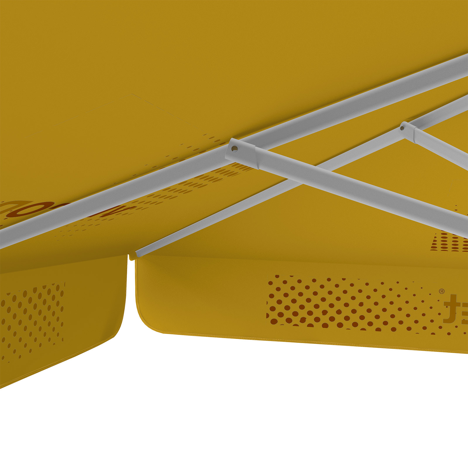 Parasol with logo print, 250 x 250 cm, sturdy ribs