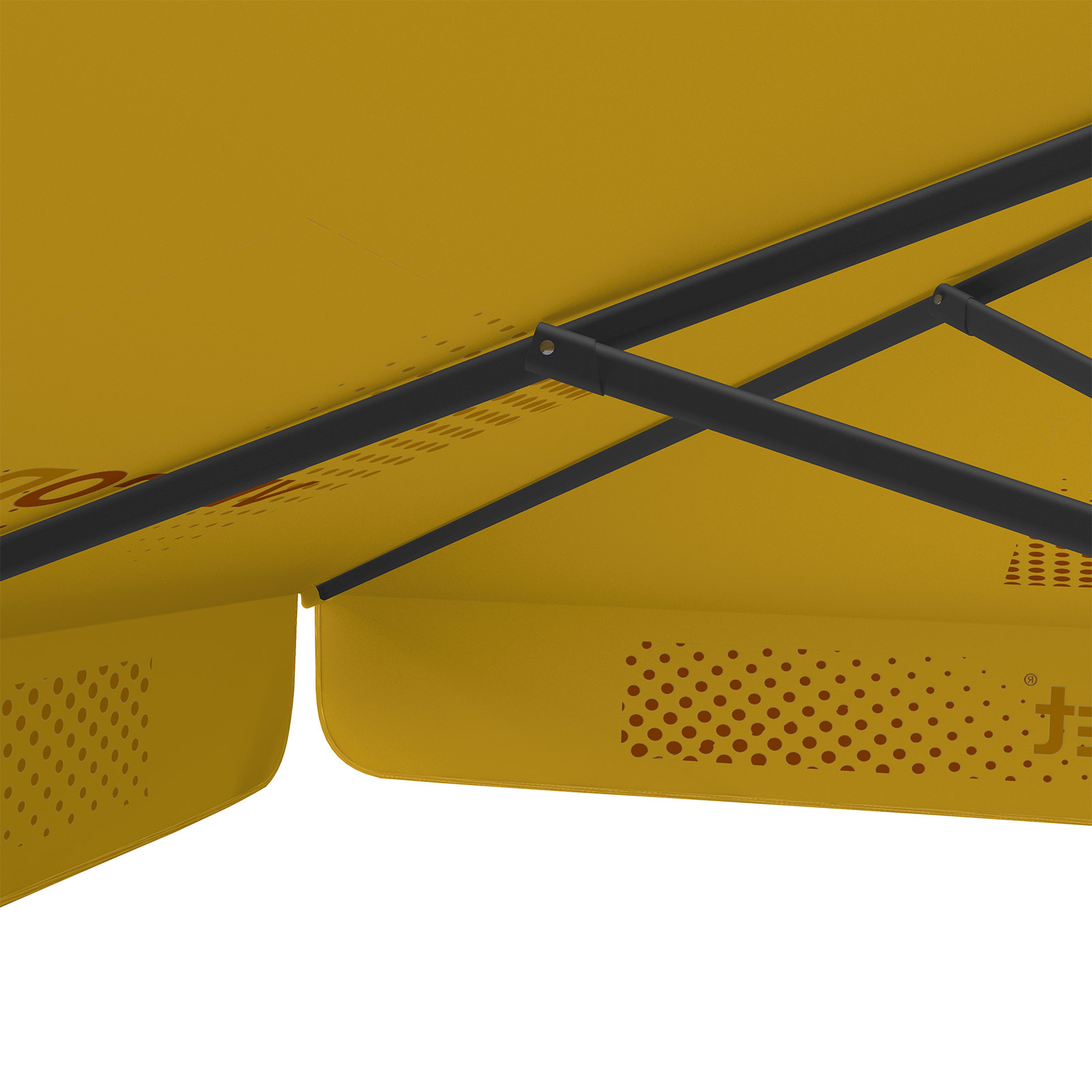 Parasol with logo print, 250 x 250 cm, sturdy ribs
