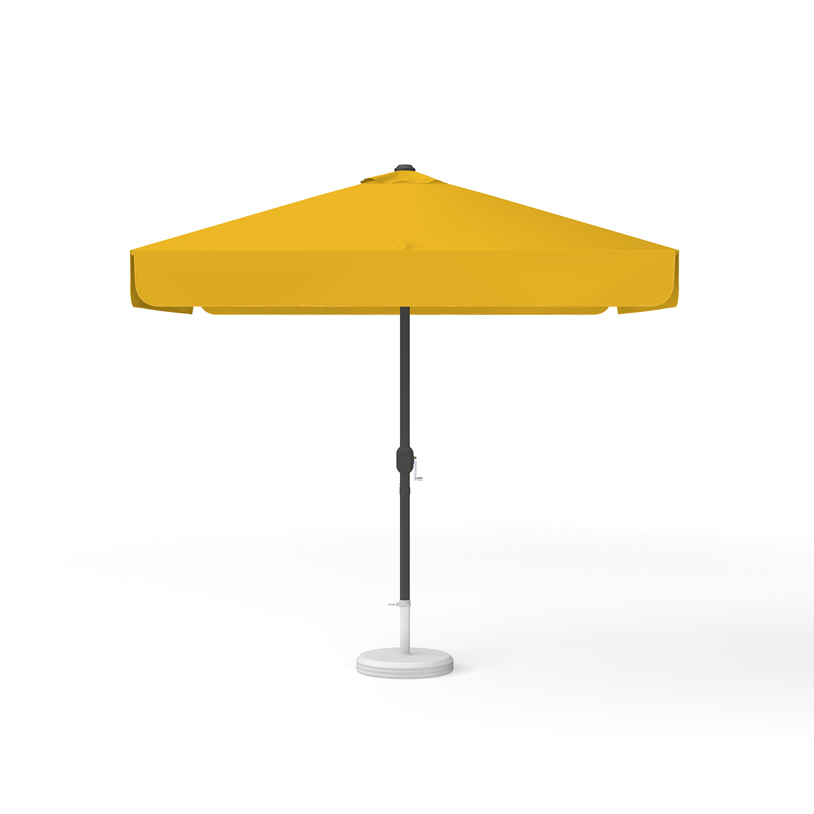 Sunshade orange, square, 250 x 250 cm with crank, solid color