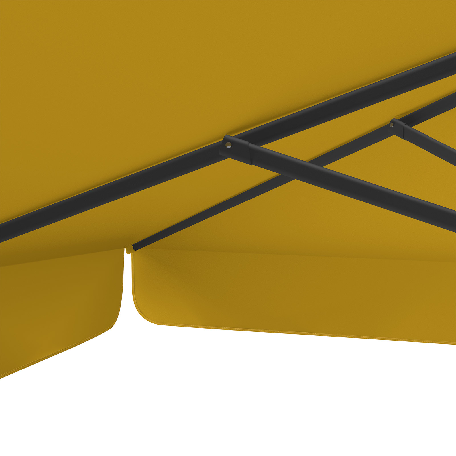 Orange parasol, 250 x 250 cm, sturdy ribs