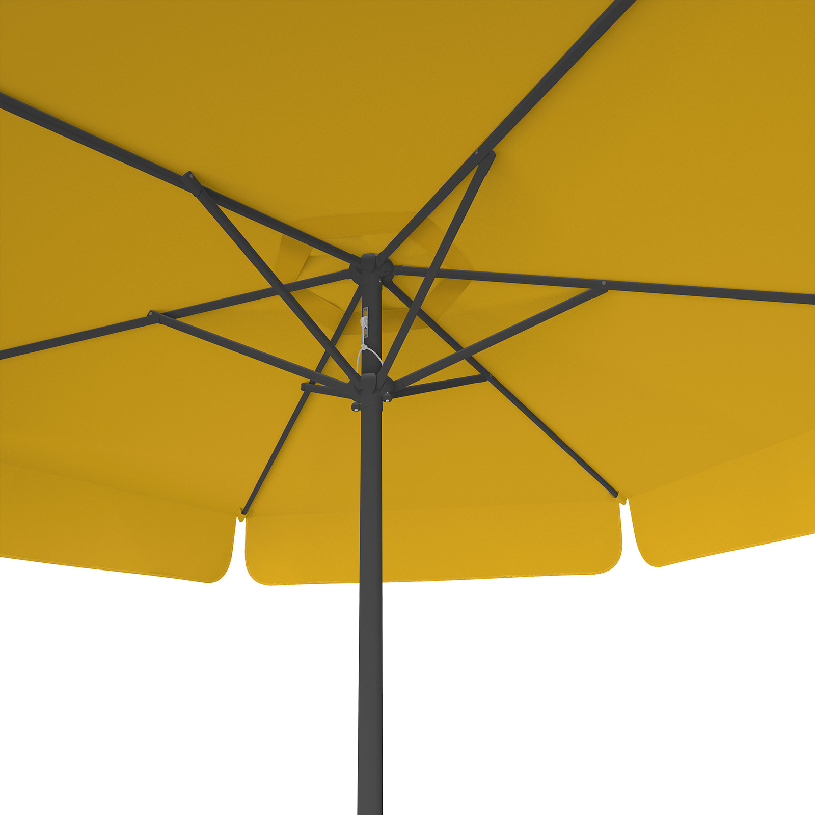 Orange parasol, ø 250 cm, view from below