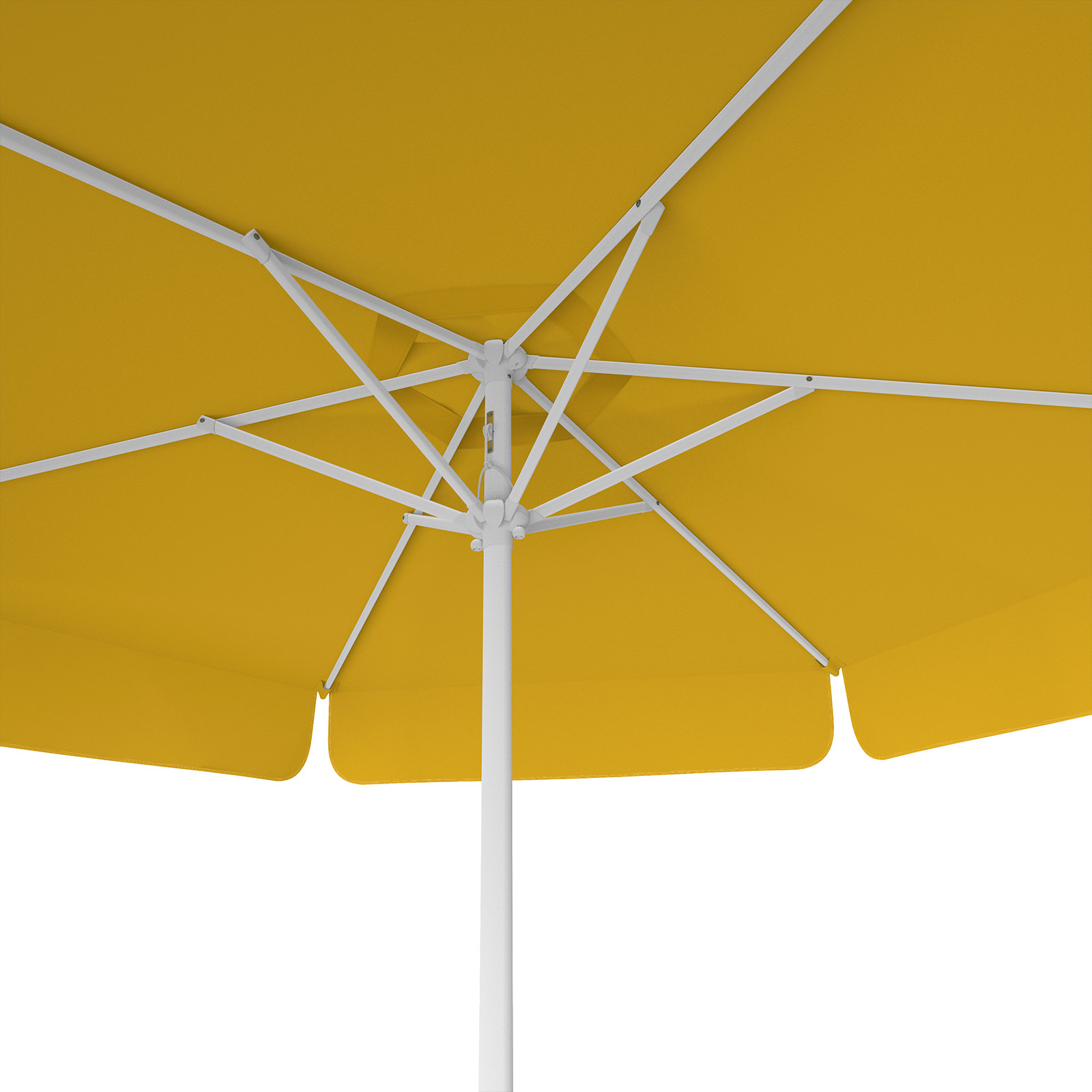 Orange parasol, Ø 250 cm, view from below