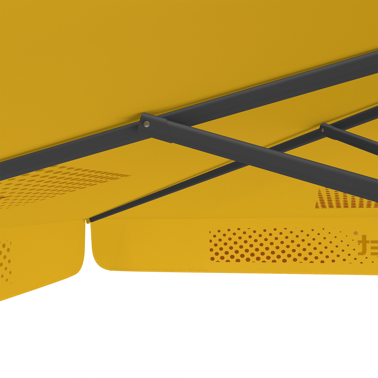 Parasol with logo print, 300 x 300 cm, sturdy ribs