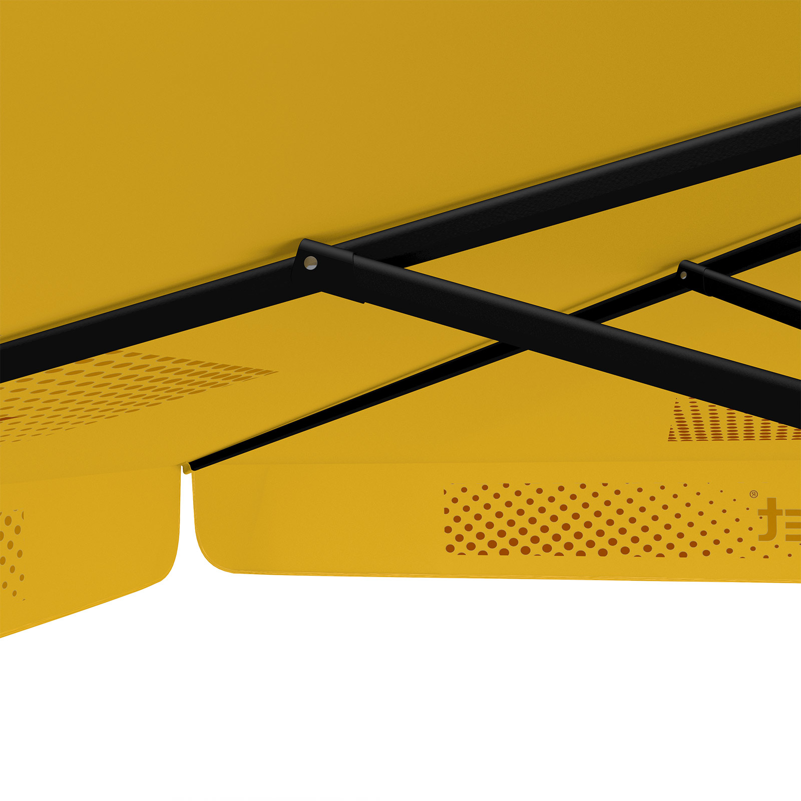 Parasol with logo print, 300 x 300 cm, robust struts