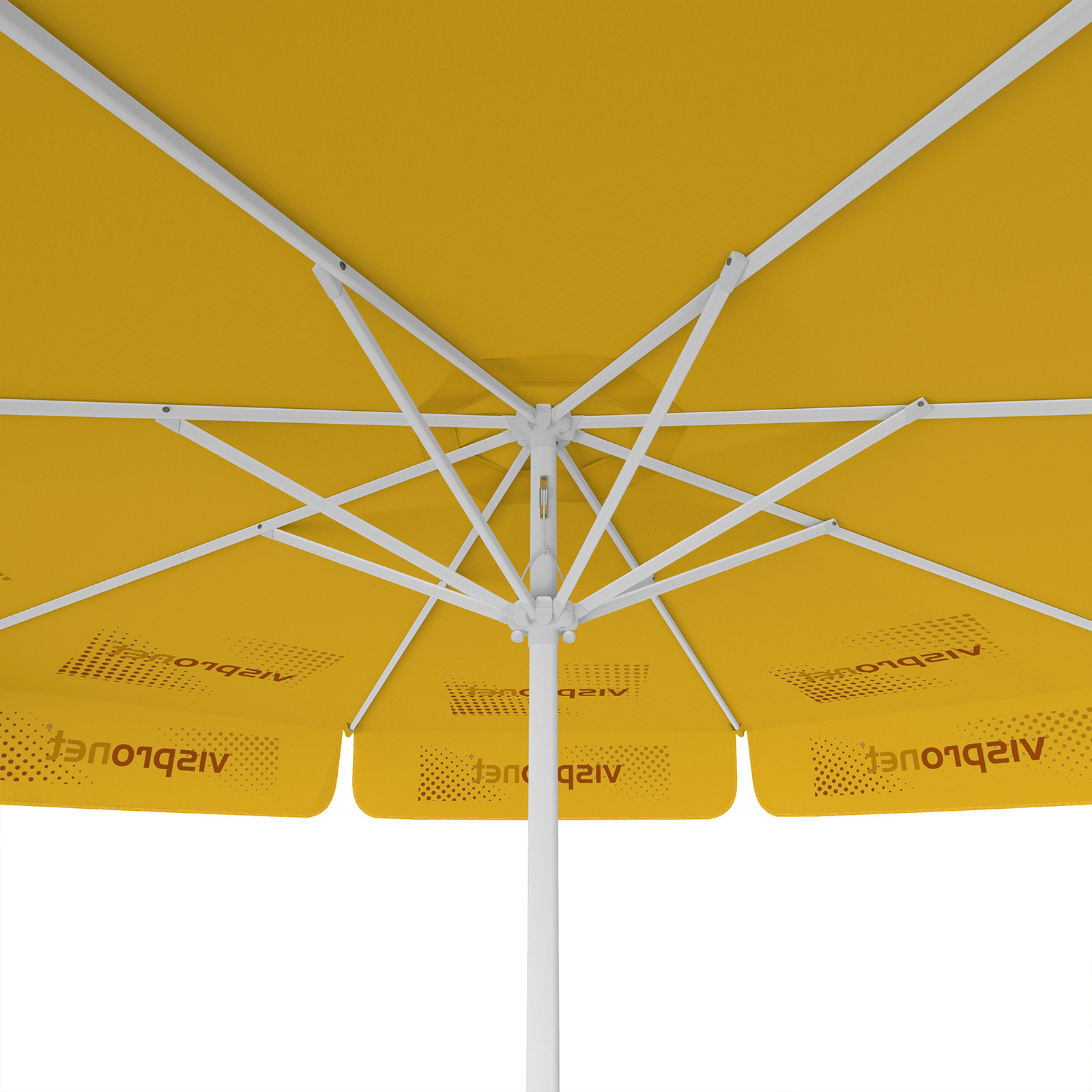 Parasol with logo print, ø 300 cm, view from below