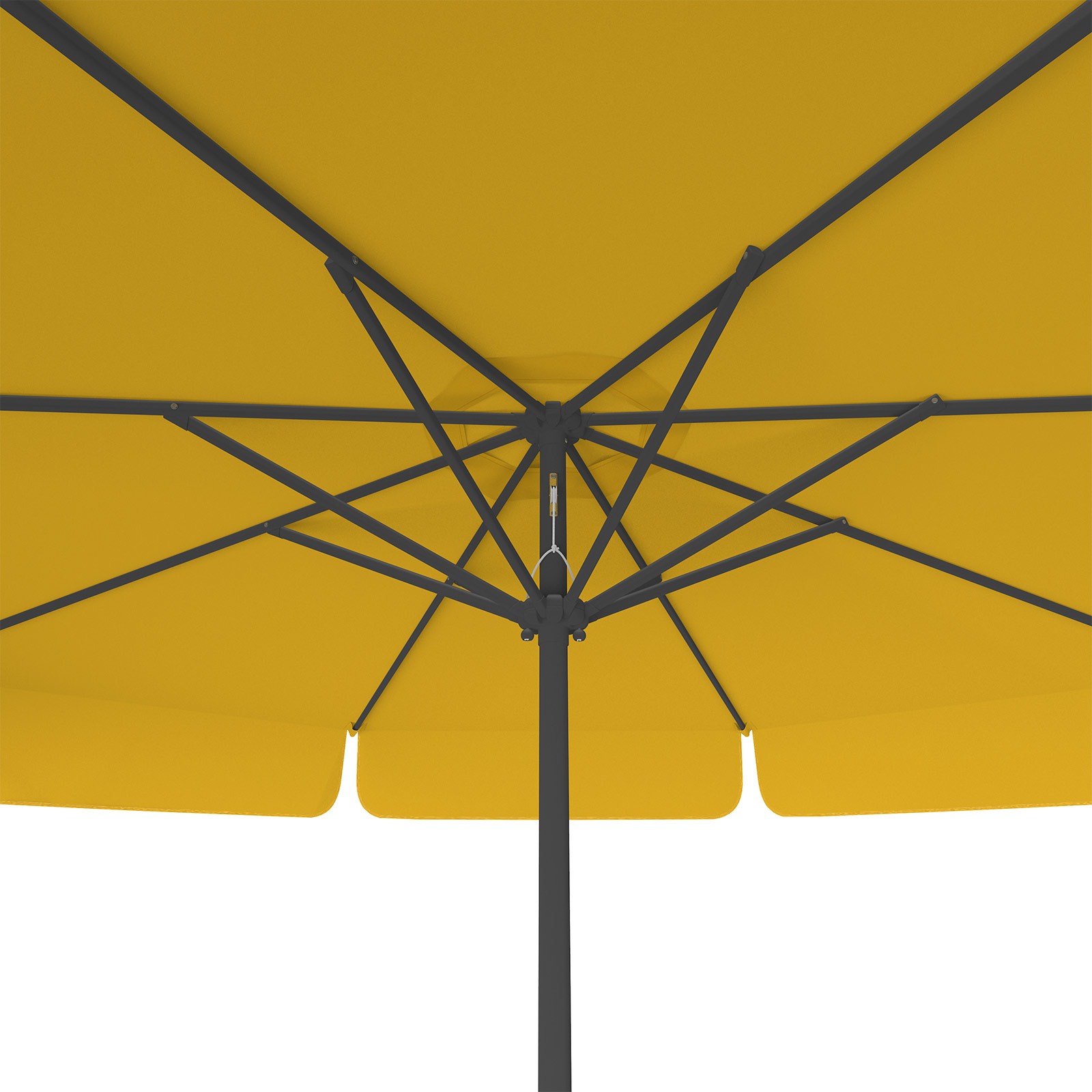 Orange parasol, ø 300 cm, view from below