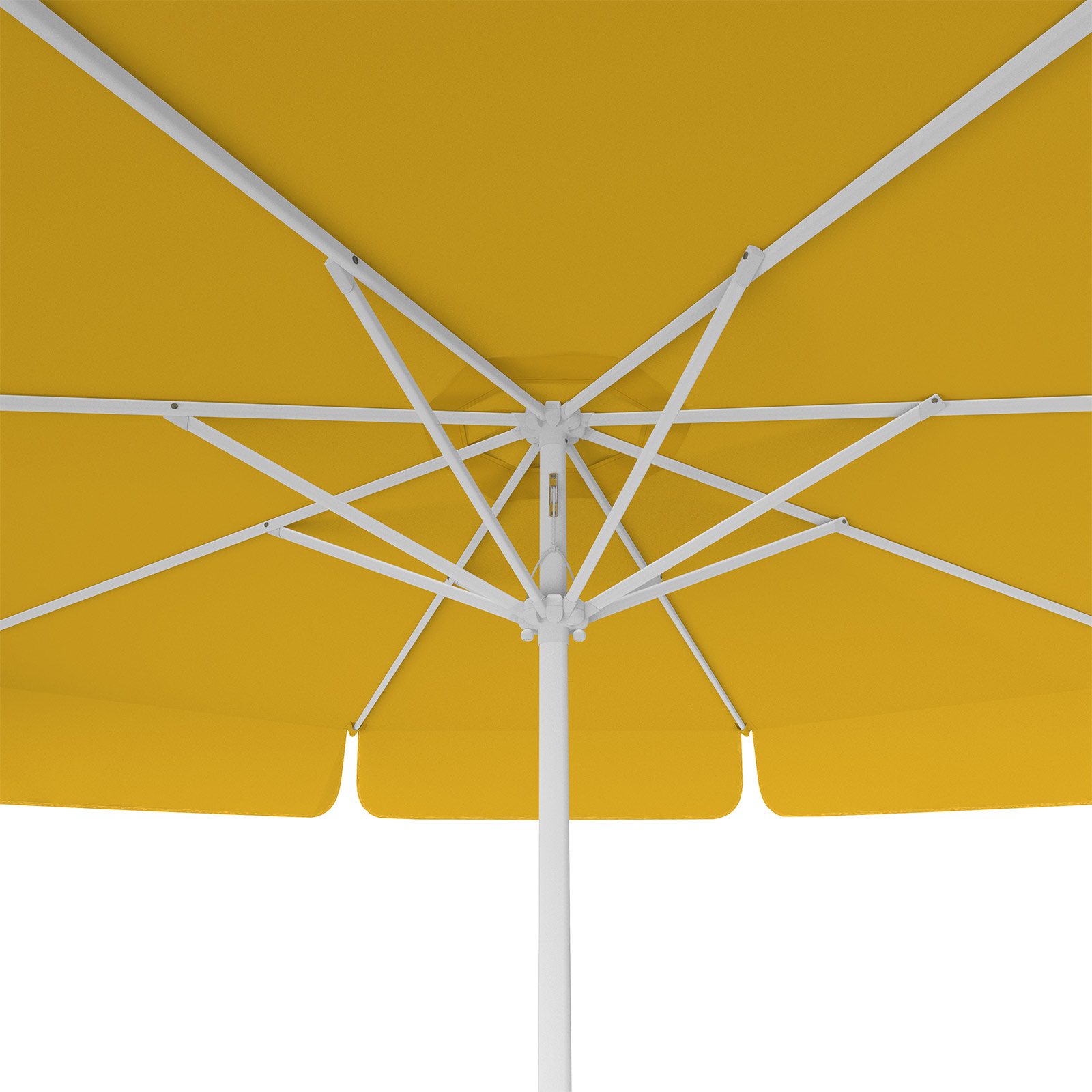 Orange parasol, ø 300 cm, view from below