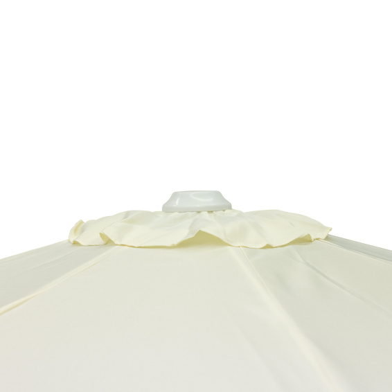 Air hood at the top of the umbrella for increased stability in gusts of wind