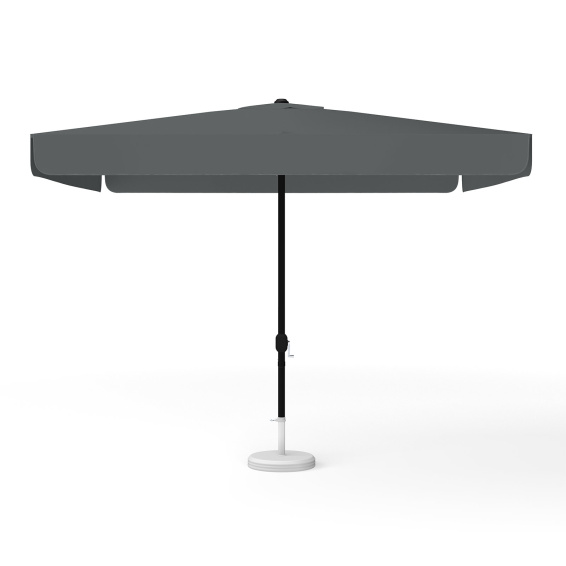 Square parasol 300 x 300 cm anthracite with crank plain colour