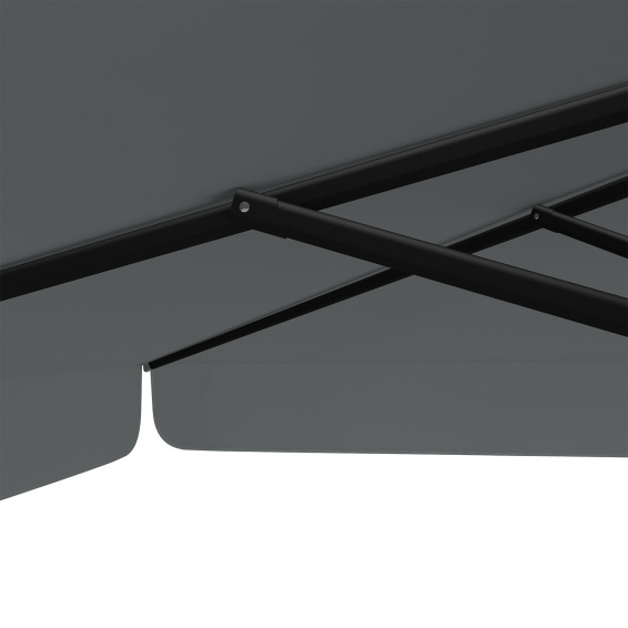 Parasol anthracite 300 x 300 cm – robust struts