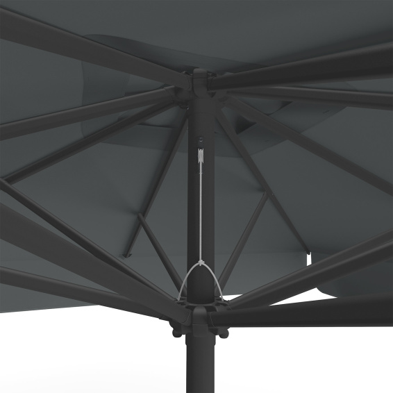 Parasol anthracite 250 x 250 cm – detail of cable pull