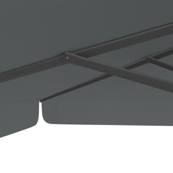 Parasol anthracite 300 x 300 cm – robust struts