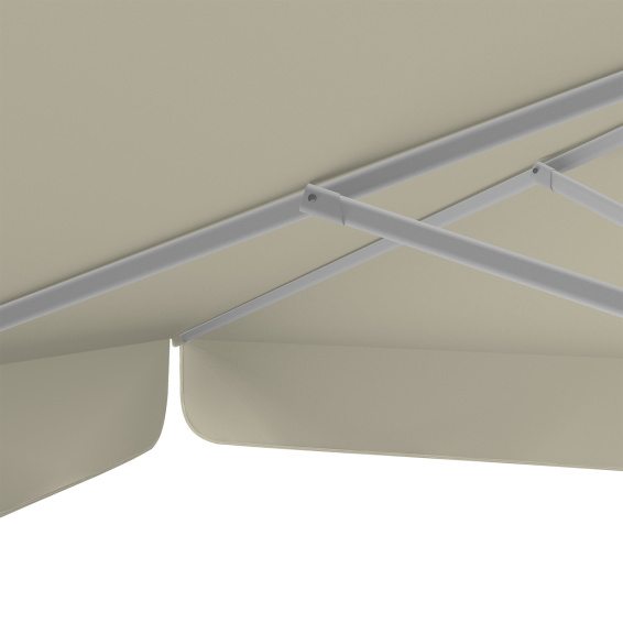 Parasol beige 250 x 250 cm – robust struts