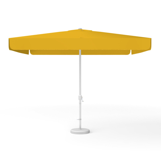 Square parasol 300 x 300 cm orange with crank, plain colour