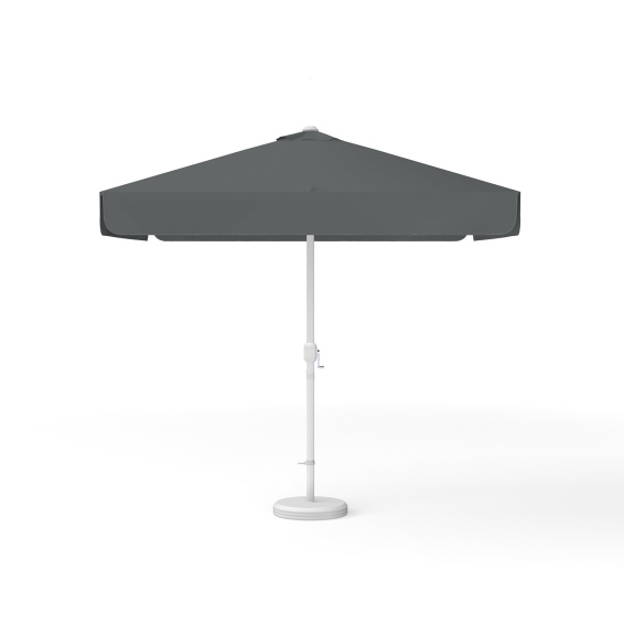 Square parasol, 250 × 250 cm, anthracite – with crank, plain colour