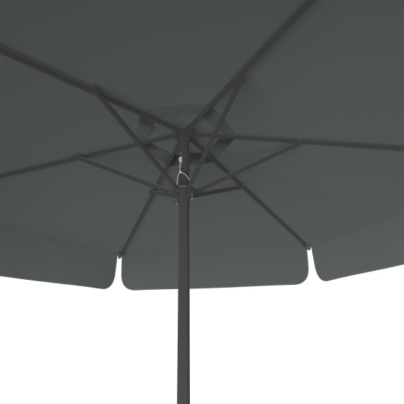 Parasol anthracite, ø 250 cm – bottom view
