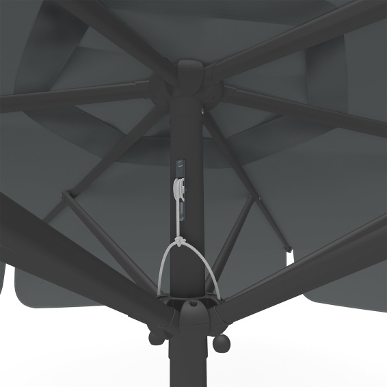 Parasol with crank ø 250 cm, detail of cable pull