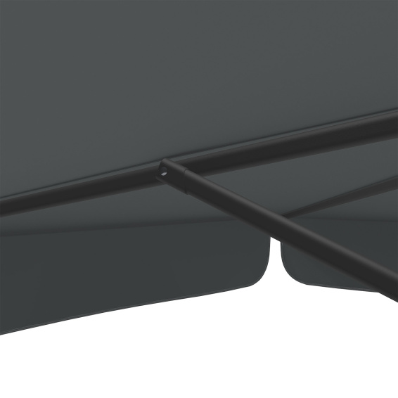 Parasol with crank, robust struts