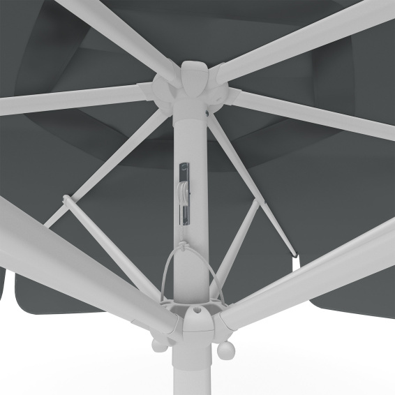 Parasol with crank ø 250 cm, detail of cable pull