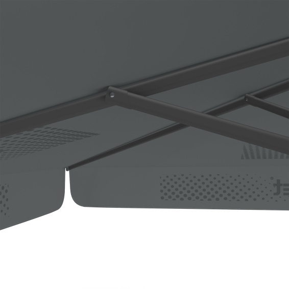 Sonnenschirm mit Logodruck, 300 x 300 cm, robuste Streben