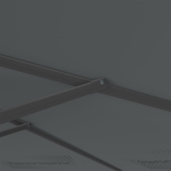 Sonnenschirm mit Logodruck, ø 300 cm, robuste Streben