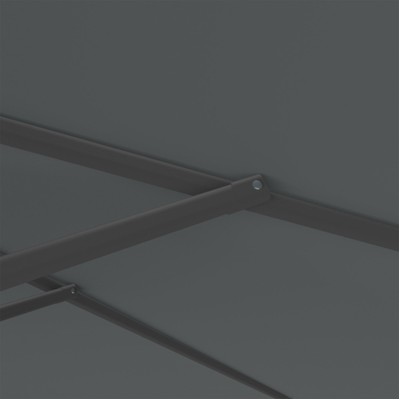 Parasol with crank, robust struts