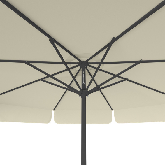 Parasol beige, ø 300 cm – bottom view
