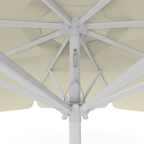 Parasol with crank ø 300 cm, detail of cable pull