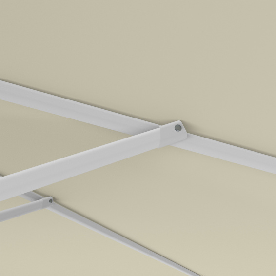 Parasol with crank, robust struts