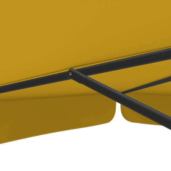 Parasol with crank, robust struts