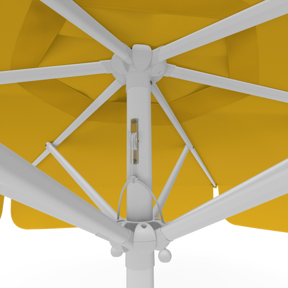 Parasol with crank ø 250 cm, detail of cable pull