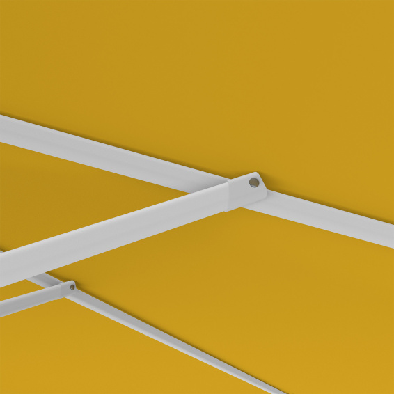 Parasol with crank, robust struts