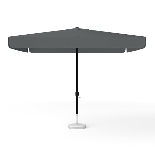 Square parasol 300 x 300 cm anthracite with crank plain colour