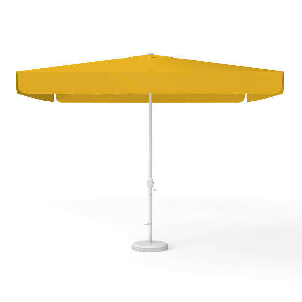 Square parasol 300 x 300 cm orange with crank, plain colour