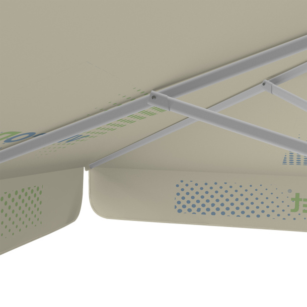 Sonnenschirm mit Logodruck, 250 x 250 cm, robuste Streben