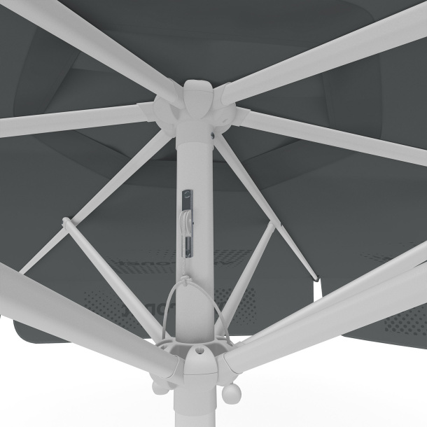 Sonnenschirm mit Logodruck, ø 250 cm, Detail Seilzug