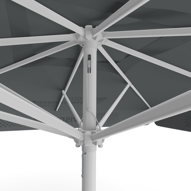 Sonnenschirm mit Logodruck, 300 x 300 cm, Detail Seilzug