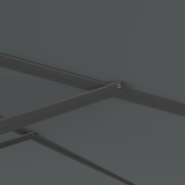 Parasol with crank, robust struts